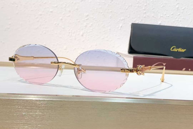 CT01843O Sunglasses Gold Gradient Pink