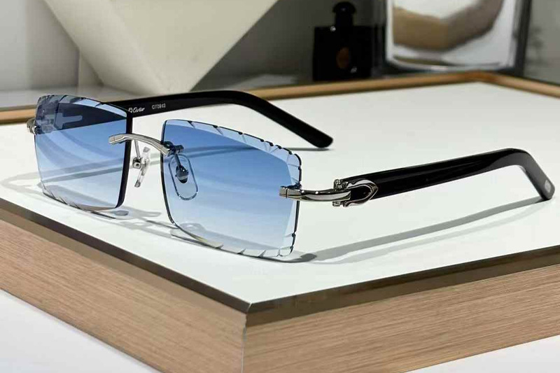 CT0243 Sunglasses Silver Gradient Blue