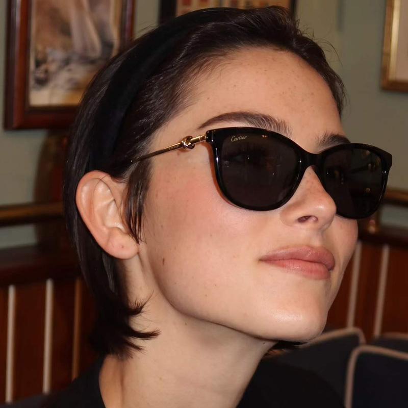 CT0257OA Sunglasses Black Gold Gray