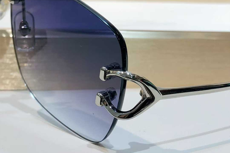 CT0330S Sunglasses Silver Gradient Blue