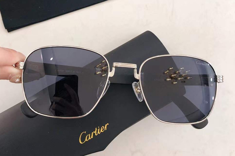 CT0363S Sunglasses Silver White Black Gradient Gray