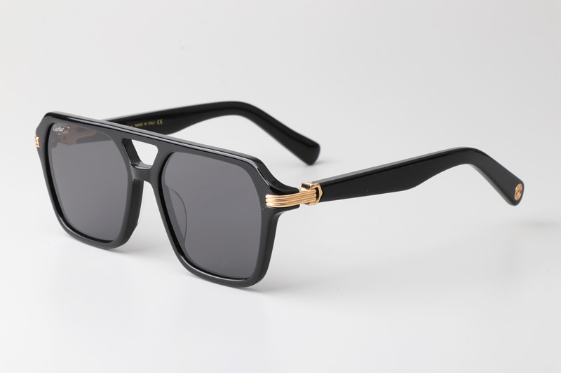 CT0415S Sunglasses Black Gold Gray