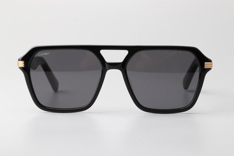 CT0415S Sunglasses Black Gold Gray