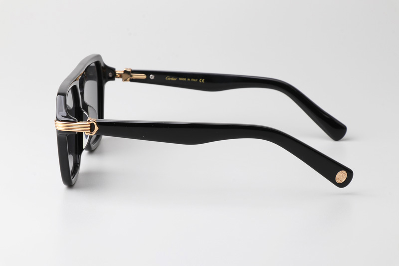 CT0415S Sunglasses Black Gold Gray