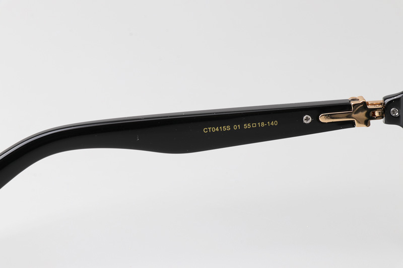 CT0415S Sunglasses Black Gold Gray