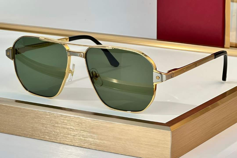 CT0424S Sunglasses Gold Green