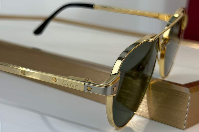 CT0425S Sunglasses Gold Green