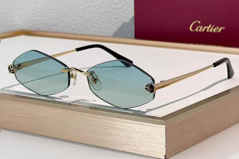 CT0433S Sunglasses Gold Gradient Light Blue