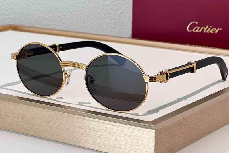 CT0464S Sunglasses Gold Black Gray