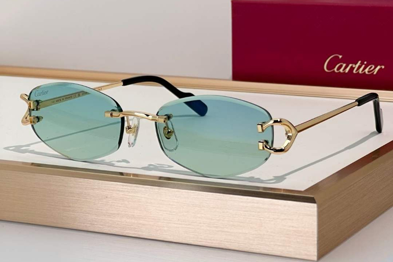 CT0467S Sunglasses Gold Gradient Green