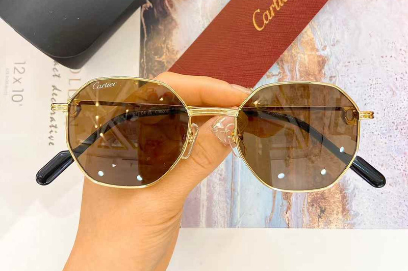 CT0500S Sunglasses Gold Brown