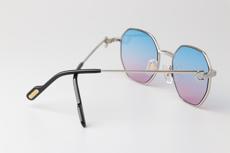 CT0500S Sunglasses Silver Gradient Blue
