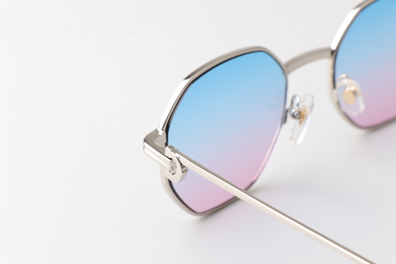 CT0500S Sunglasses Silver Gradient Blue