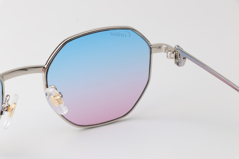 CT0500S Sunglasses Silver Gradient Blue