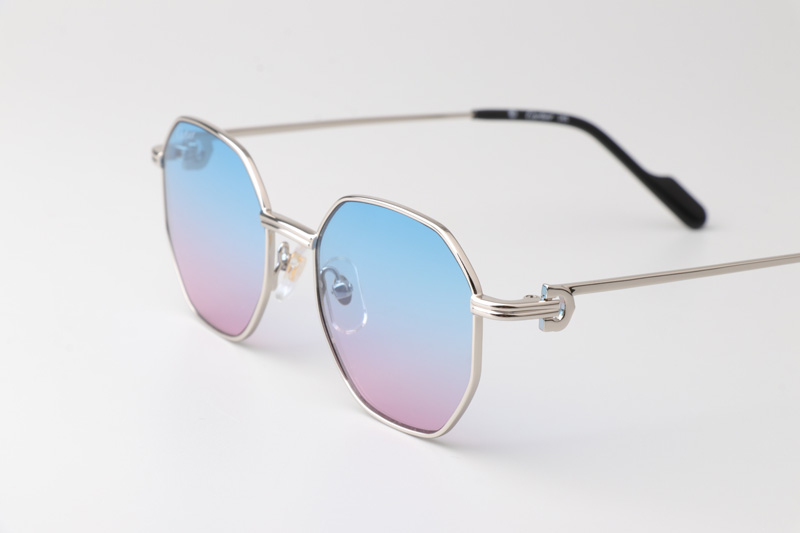 CT0500S Sunglasses Silver Gradient Blue