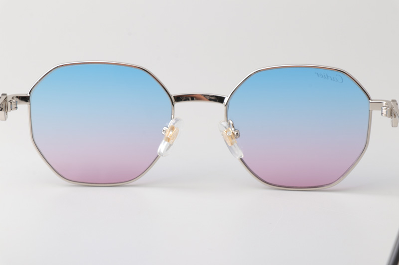 CT0500S Sunglasses Silver Gradient Blue