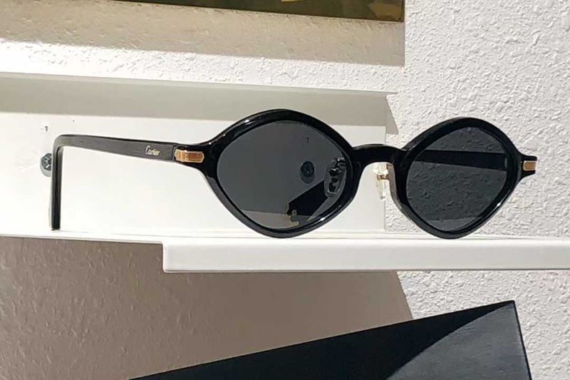 CT0540S Sunglasses Black Gold Gray