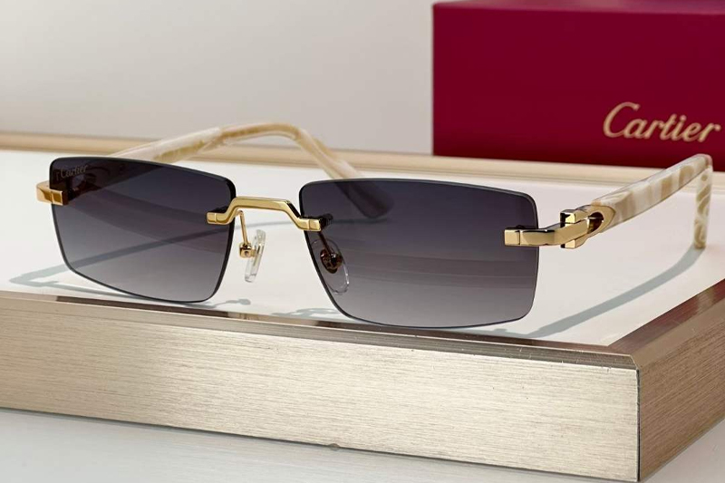 CT0579S Sunglasses Gold White Gradient Gray