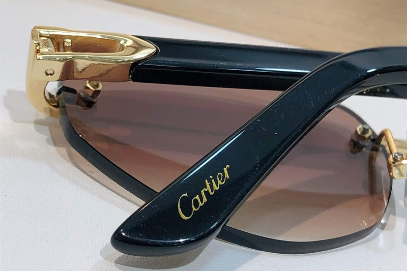 CT0580S Sunglasses Gold Black Gradient Brown