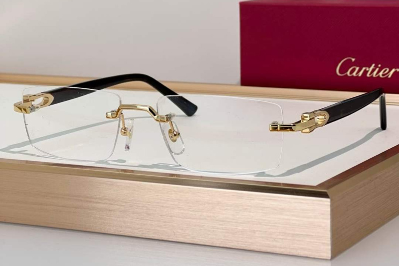 CT0581O Eyeglasses Gold Black