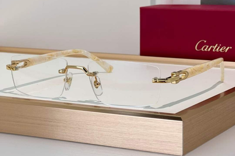 CT0581O Eyeglasses Gold White