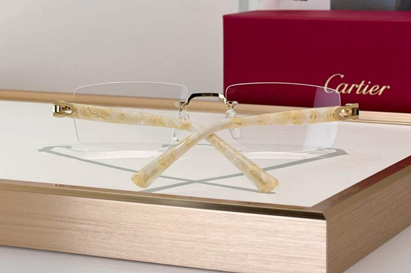 CT0581O Eyeglasses Gold White