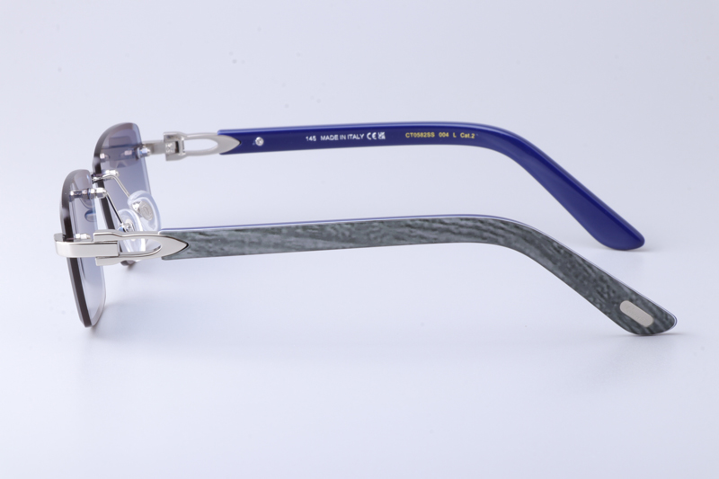 CT0582S Sunglasses Silver Gradient Blue