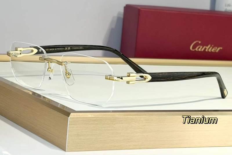 CT0583O Eyeglasses Gold Black