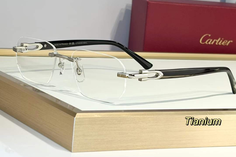 CT0583O Eyeglasses Silver Black