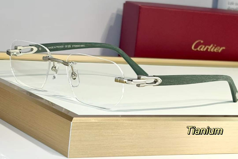 CT0583O Eyeglasses Silver Green