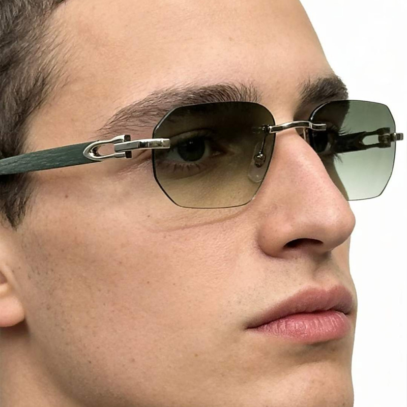 CT0583O Sunglasses Silver Gradient Green