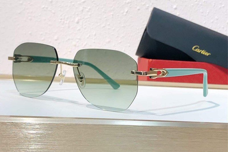 CT0583S Sunglasses Gold Gradient Green