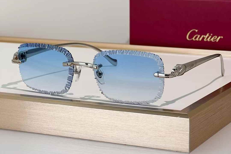 CT06591J Sunglasses Silver Gradient Blue