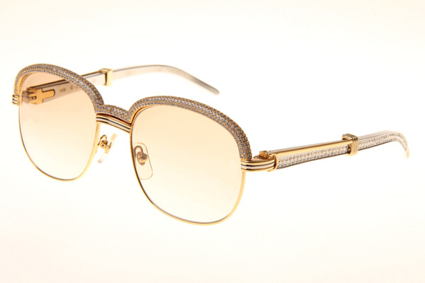 CT 1116679 Diamond Silver Diamond Stainless Steel Sunglasses In Gold Brown