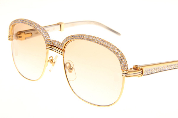 CT 1116679 Diamond Silver Diamond Stainless Steel Sunglasses In Gold Brown