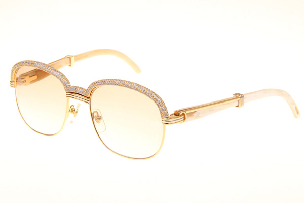 CT 1116679 Diamond White Buffalo Sunglasses In Gold Brown