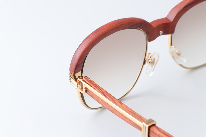CT 1116679 Wood Sunglasses Gold Gradient Brown