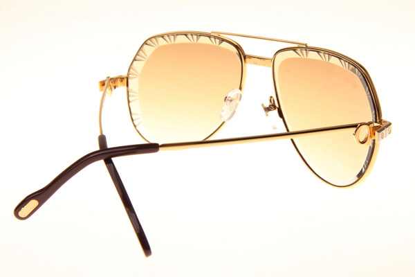 CT 1324912 Cut Lens Sunglasses In Gold Gradient Brown