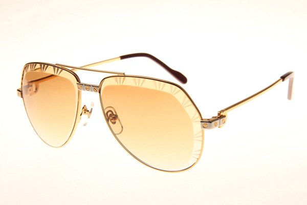 CT 1324912 Cut Lens Sunglasses In Gold Gradient Brown