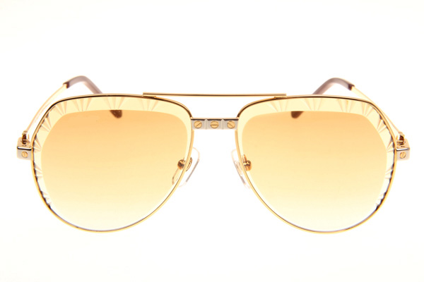 CT 1324912 Cut Lens Sunglasses In Gold Gradient Brown