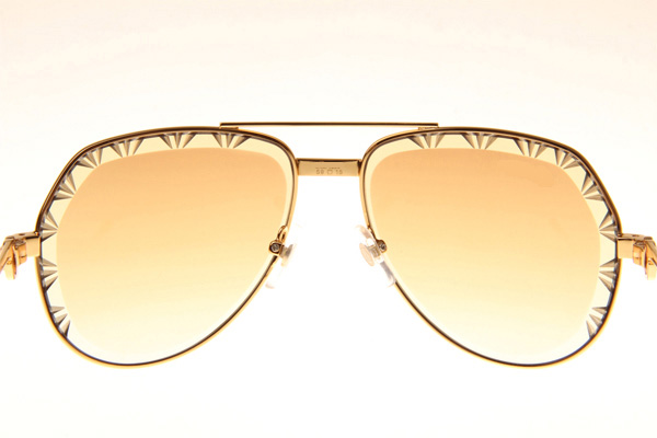 CT 1324912 Cut Lens Sunglasses In Gold Gradient Brown