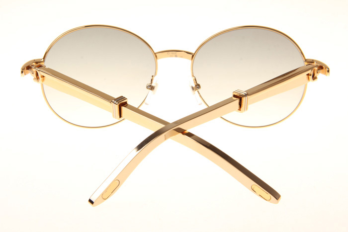 CT 1990-0692 Gold Stainless Steel Sunglasses In Gold Grey