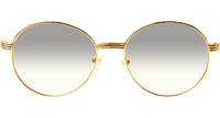 CT 1990-0692 Gold Stainless Steel Sunglasses In Gold Grey