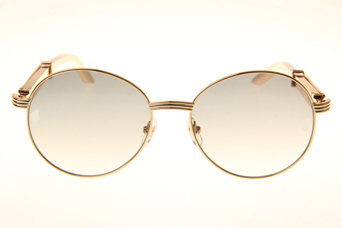 CT 1990-0692 Gold Stainless Steel Sunglasses In Gold Grey