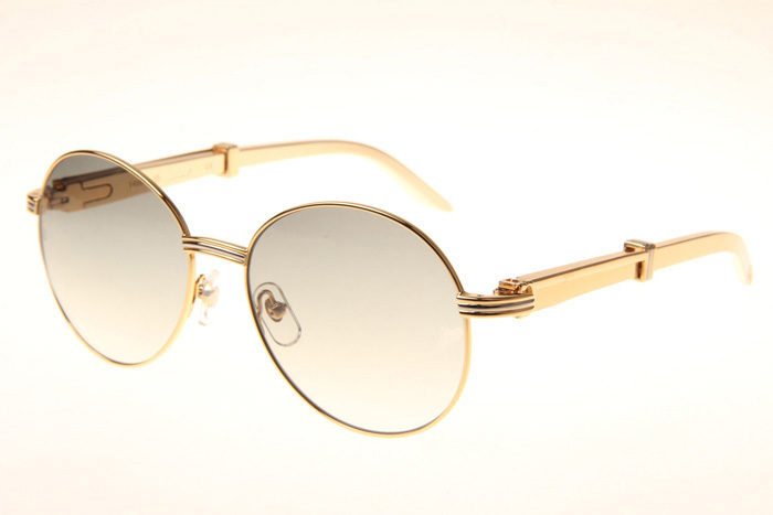 CT 1990-0692 Gold Stainless Steel Sunglasses In Gold Grey