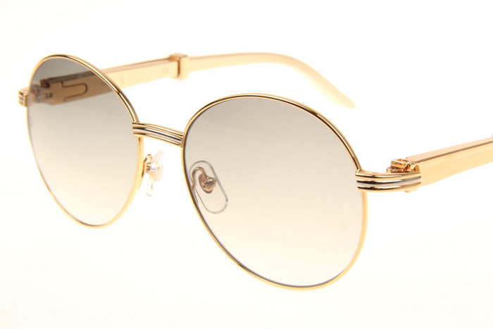 CT 1990-0692 Gold Stainless Steel Sunglasses In Gold Grey