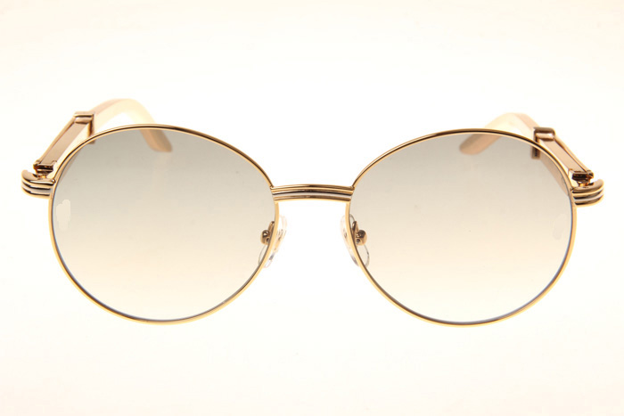 CT 1990-0692 Gold Stainless Steel Sunglasses In Gold Grey