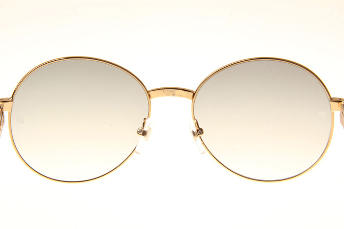 CT 1990-0692 Gold Stainless Steel Sunglasses In Gold Grey