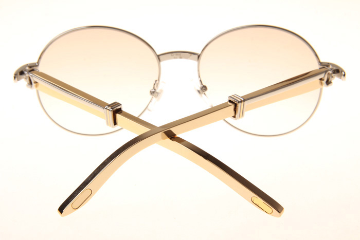 CT 1990-0692 Gold Stainless Steel Sunglasses In Silver Brown