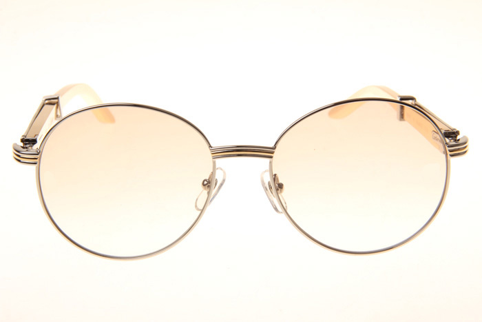 CT 1990-0692 Gold Stainless Steel Sunglasses In Silver Brown